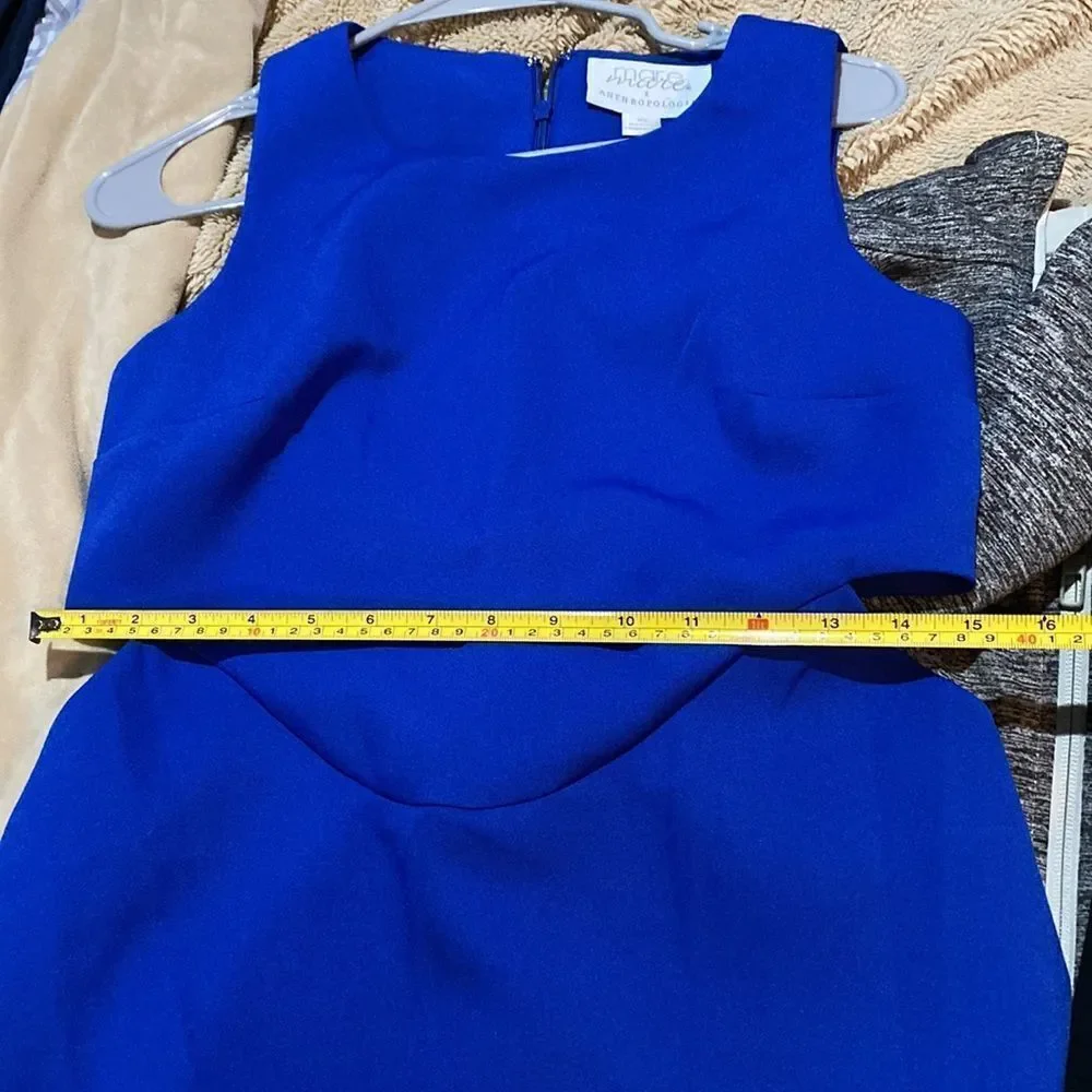 NWT Anthropologie Mare Mare Cut Out Shift Dress Blue Size XS